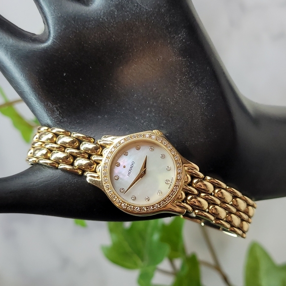 Movado Accessories - LADIES AUTHENTIC MOVADO 14 KT YELLOW GOLD DIAMOND TIMEPIECE